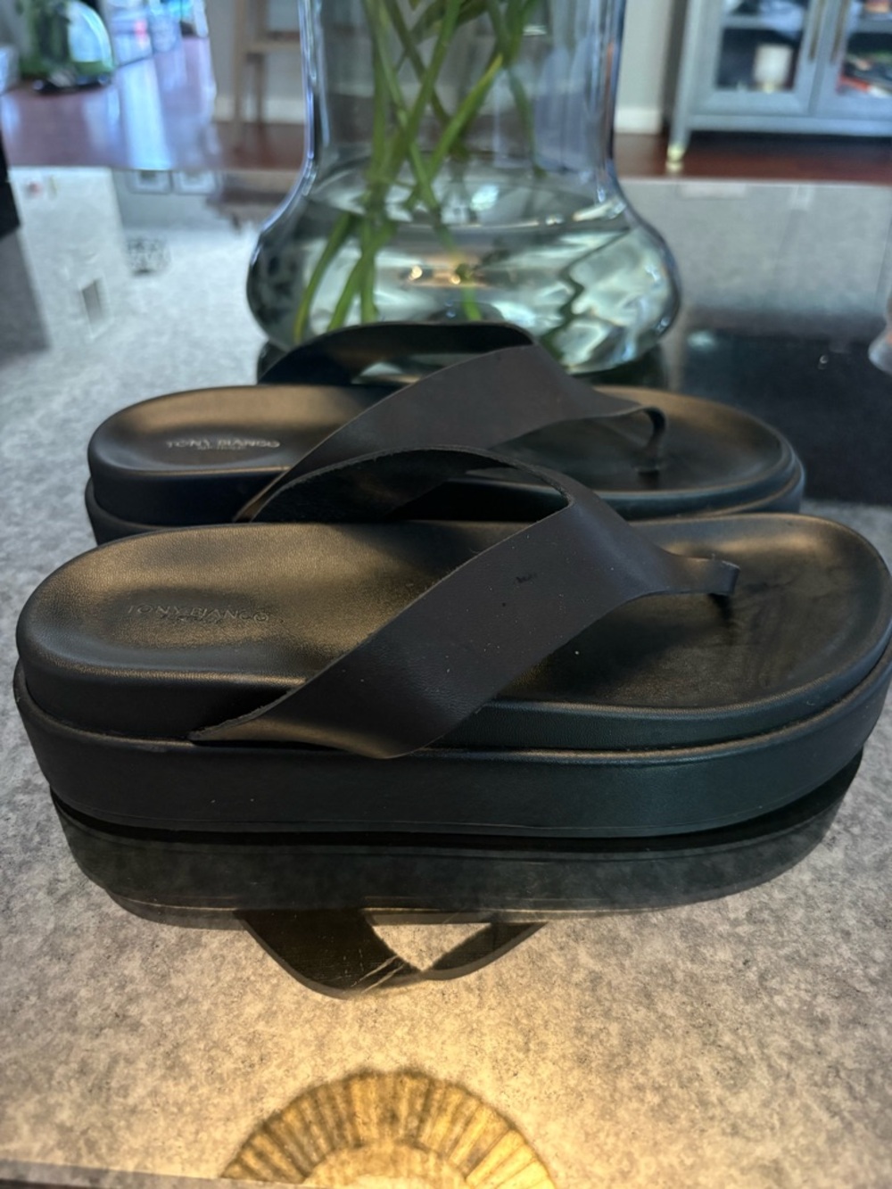 Revolve Tony Bianco Jetta Flatform Sandal in Black Tuscon - Picture 7 of 10